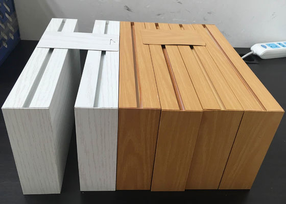 Easy Installation Commercial Ceiling Tiles White Profile Linear Metal Baffle Ceiling