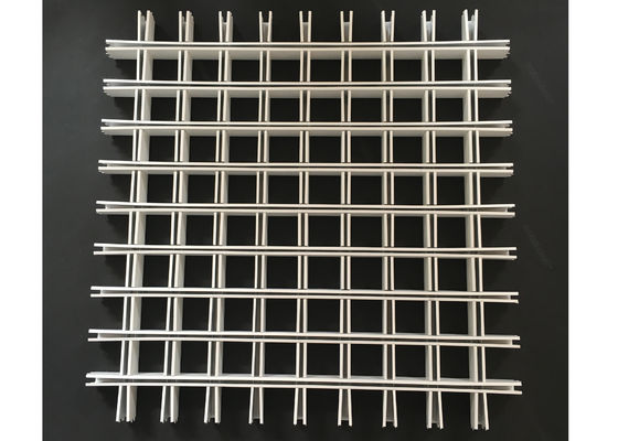 Aluminum Square Lattice Grille Suspended Ceiling in white