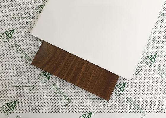 Exterior Soffit Metal Ceiling System C - Shaped Wood Grain Suspended Ceiling Tiles