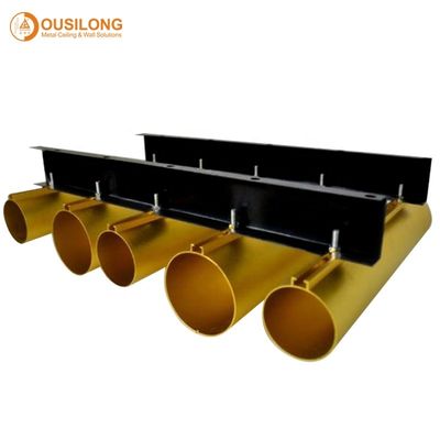 Linear Metal Dia 50/60/70mm Extruded Aluminium / Aluminum Profile Round Pipe Baffle Ceiling