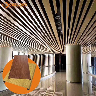 Waterproof Decorative Suspended Metal Ceiling C shaped / Rectangle strip Metal Ceiling Panel