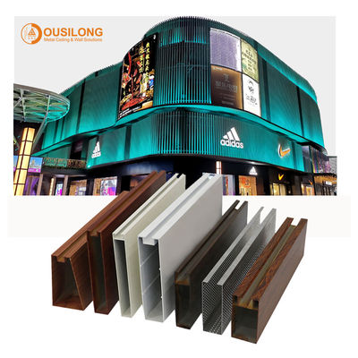 Elegant Suspended Strip Metal False Ceiling Drop in Square Tube For Gym