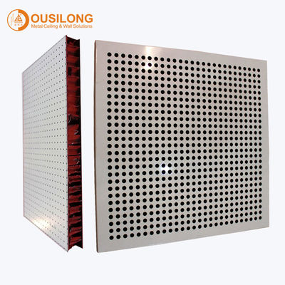Building Decorative Materials Soundproof Aluminium / Aluminum Honeycomb Composite Ceiling Panel With PVDF Painting