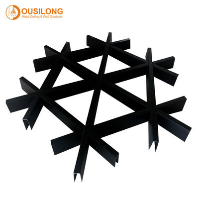 Suspension Open Cell Aluminium Metal False Tee Grid Ceiling for Building Interior Wall Ceiling Decoration