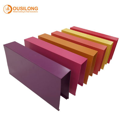 Wood Grain Strip Metal Suspended Aluminium Baffle Ceiling Building Decorative Linear Aluminum Metal Panel