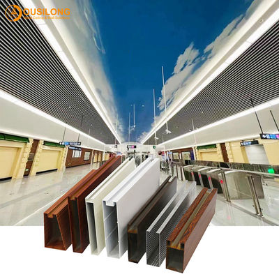 Suspended Aluminium / Aluminum False Ceiling, Building Commercial Decorating Metal Panel