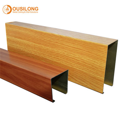 Building Wall Ceiling Decorational Materials Wood Color Suspended Metal Linear Strip False Ceiling