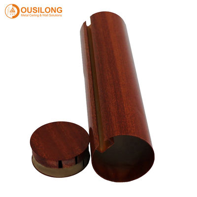 Decorative Suspending Linear Metal Ceiling In Building Aluminum Round Tube