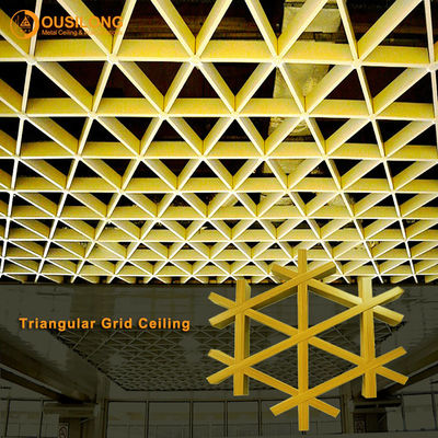 Rustproof Aluminum Suspended Open Grid Ceiling / Aluminium Grille Ceiling Panel for Shopping Mall