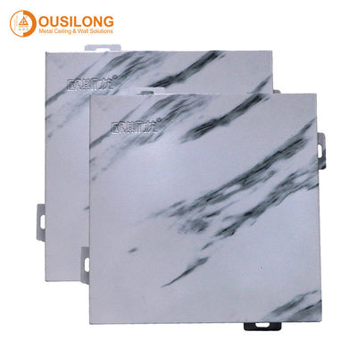 Exterior PVDF Coating Marble Aluminum / Aluminium 3D Wall Cladding Panels For Airports / Balconies Decorations