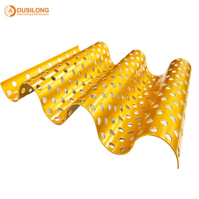 Weather Resistance Corrugated Aluminum Wall Panels / Architectural Metal Tiles