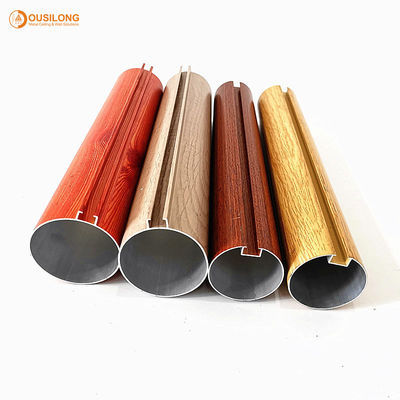 Aluminum Decorative Round Tube Linear Metal Ceiling , Strip False Ceiling Tiles 75mm Dia