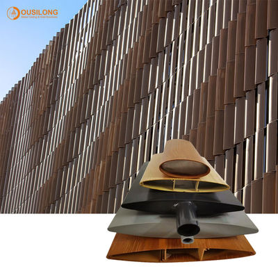 Exterior Curtain Wall Metal Facade Decorative Sun Shade Panel Aluminum Louver