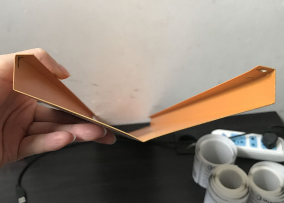 Orange Custom V Shaped Aluminium Strip Ceiling Open View Aluminium Suspended System
