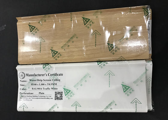 Extruded Metal Suspended Ceiling Tiles 6063 Aluminum Ceiling With Water Drip Shape