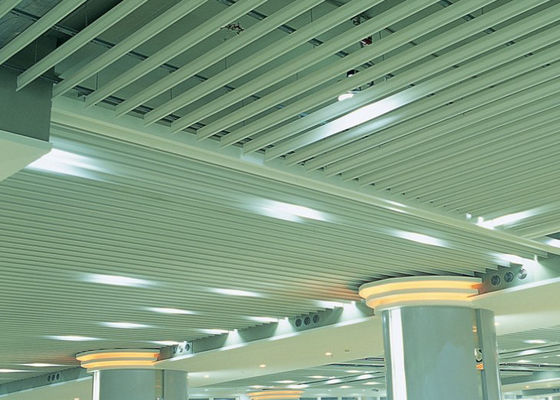 Fashion Plug-in Blade Aluminium Baffle Ceiling J Shaped For Metro