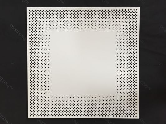 600 x 600 Fireproof Acoustic Aluminum Perforated Ceiling Panel for Building Ceiling Wall Decoration