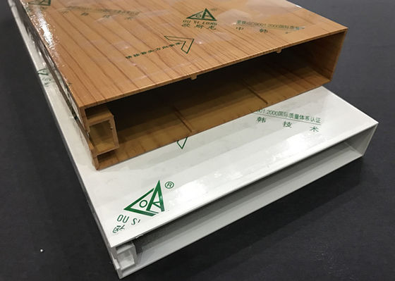 Decorative Square Aluminium Baffle Ceiling Customized Thickness