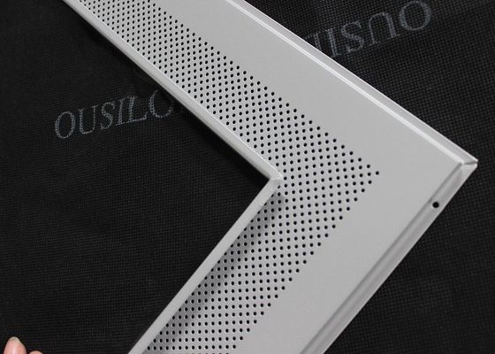 Aluminum Perforated Ф1.8 Suspended Lay In Ceiling Tiles White 600 x 600mm