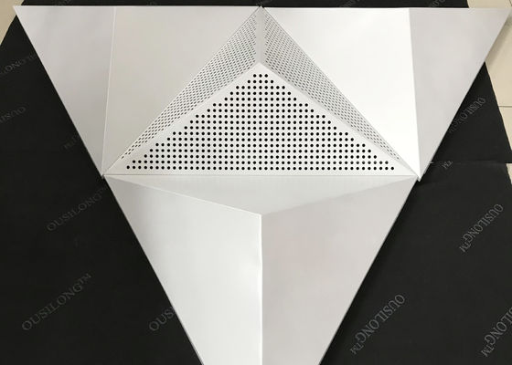 Sound Absorption Coefficient Ceiling Clouds / Perforated Metal Ceiling Tiles