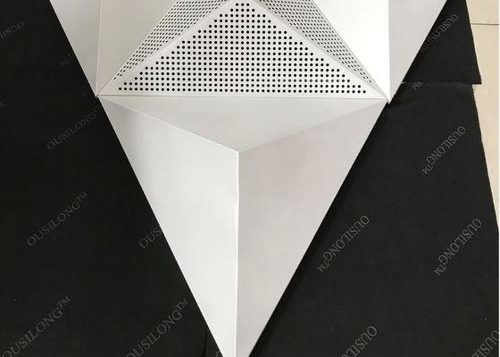 Sound Absorption Coefficient Ceiling Clouds / Perforated Metal Ceiling Tiles