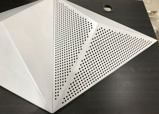 Sound Absorption Coefficient Ceiling Clouds / Perforated Metal Ceiling Tiles