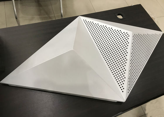 Sound Absorption Coefficient Ceiling Clouds / Perforated Metal Ceiling Tiles