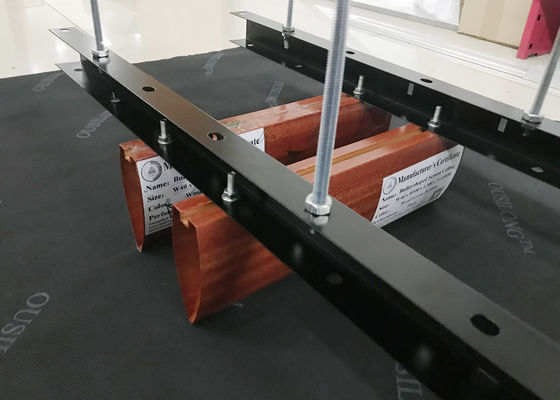 Drop Ceiling Tiles / Architectural Metal Plank Wood Linear Baffle Ceiling