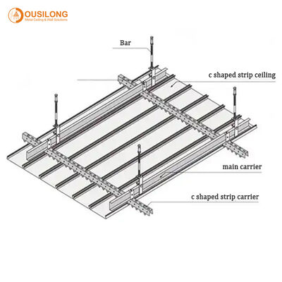 Aluminum Material Aluminum Strip Ceiling Panels Combining Lightweight Design With High Strength And Corrosion Resistance