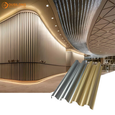 Acid Resistance Corrugated Aluminum Cladding Panel 6063 Alloy Durable Lightweight Exterior Wall Covering Material for Commercial Buildings