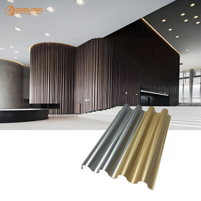 Acid Resistance Corrugated Aluminum Cladding Panel Designed for Interior Walls Offering Protection and Easy Maintenance