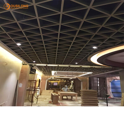 Customizable corrosion resistant aluminum open cell grid ceiling engineered for long lasting durability and ceiling air circulation in buildings