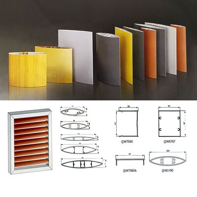 Wooden Grain Color Customized Aluminum Louvers Panel Thickness 0.8 to 3.0mm Designed for Airflow and Building Exterior Protection