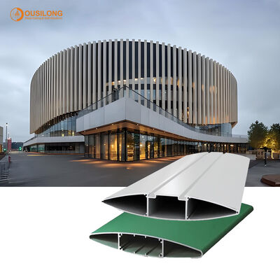 PVDF Surface Aluminum Sun Shade System Electrostatic Powder Coated Thickness 0.8 to 1.2 Millimeters Designed for Long Term Outdoor