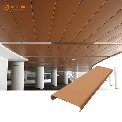 Inner Ridged Square Aluminium Strip Ceiling Easy Install Optional Acoustic Perforations Sound Absorption Ideal for Office and Retail Environments