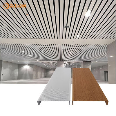 50mm to 300mm Stripwidth aluminum strip ceiling featuring coating thickness 006mm to 008mm suitable for modern architectural projects