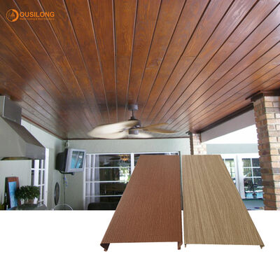 0.8mm Material Thickness Aluminum Strip Ceiling Featuring Inner Ridged Square Pattern Ensuring Easy Maintenance and Long Term