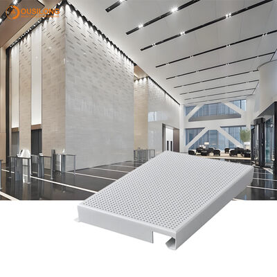 PVDF Coated Acoustic Ceiling Tiles Easy Install Density Options Durable Sound Absorbing Panels