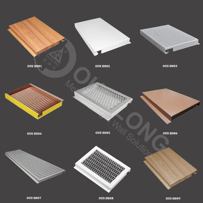 Length 610mm Acoustic Ceiling Tiles Metal Ceilings Designed with Triangle Keel Installation Providing Acoustic Solutions
