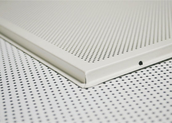 Sound Proofing Decorative Acoustic Ceiling Tiles Perforated Fireproof With Roll Coating