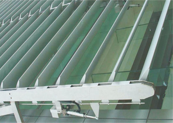 decorative Aluminum exterior Sun Shade System Rhombus Louver wall panel , Powder coating