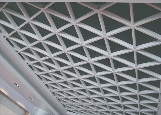 suspended decorative Metal Grid Ceiling aluminum Triangle For stadiums / subway