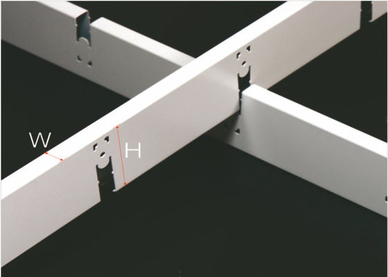 indoor Square Metal Grid Ceiling film coating / metro grille ceiling anti - corrosion