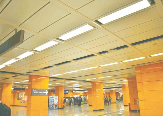 airports Expansive Commercial Ceiling Tiles K shaped With Akzo Nobel powder coating