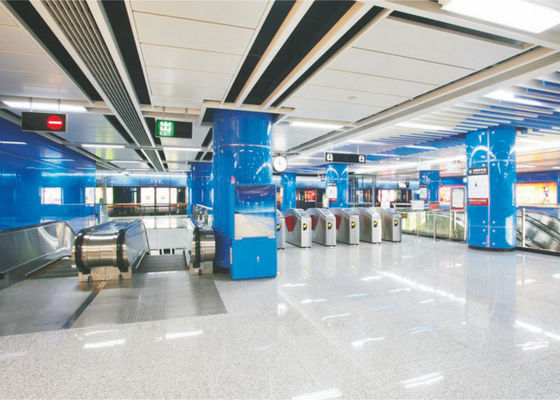airports Expansive Commercial Ceiling Tiles K shaped With Akzo Nobel powder coating