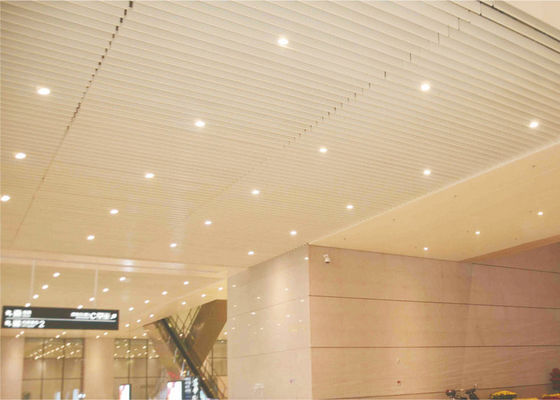 Exhibition Hall Acoustical Ceiling Tiles Decorative Suspended False Aluminum / Aluminium Panel