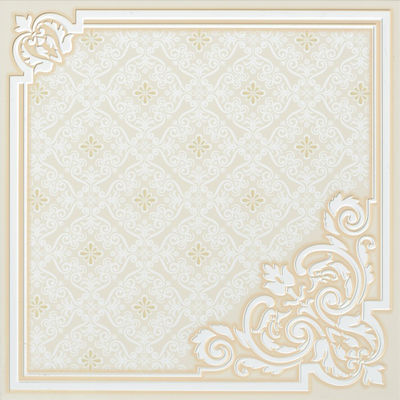 Ornament Artistic Suspended Ceiling Tiles Wooden Color For Shopping Malls