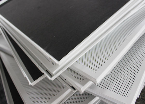 Soundproof Perforated Lay In Ceiling Tiles Floating / 2x2 Ceiling Panels For hall decoration