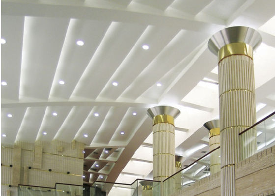 Drop down Suspended Metal Ceiling Aluminum Panel K shaped / Straight Edge For exhibition halls