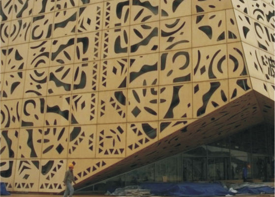 Mortar resistant Aluminum Wall Panels / Art Flowers Carved Decoration Panel